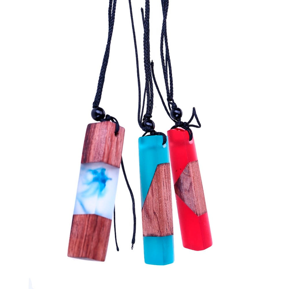 Handmade wooden Resin Necklaces