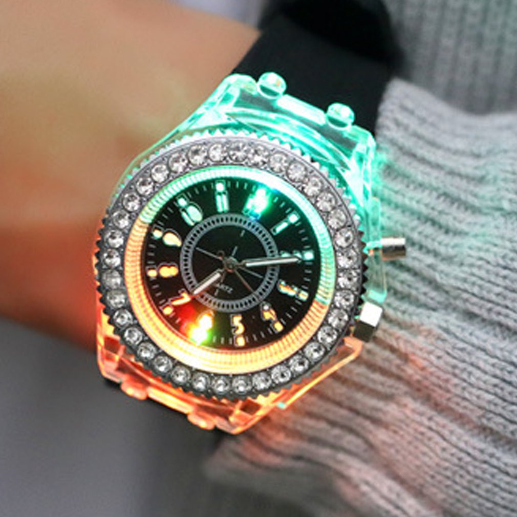 7 Color LED Flash Wrist Watch