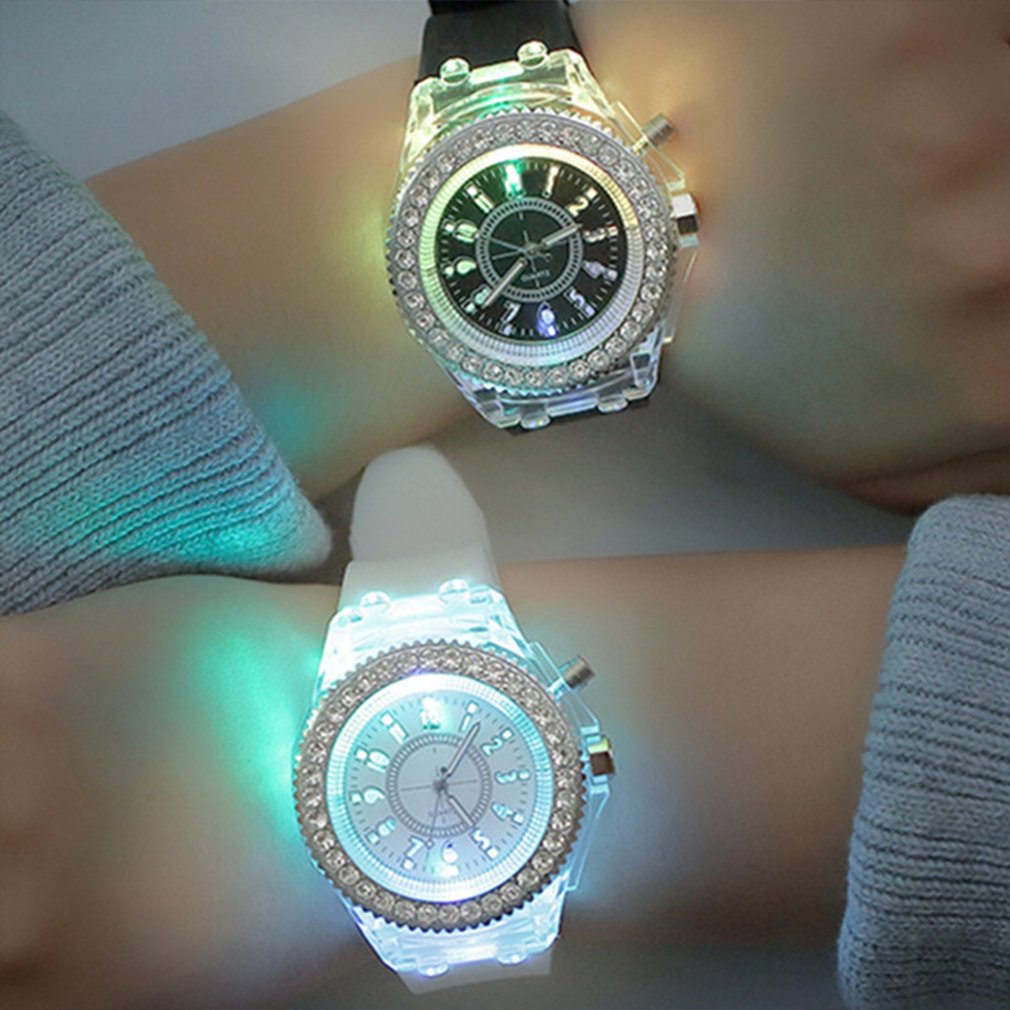 7 Color LED Flash Wrist Watch