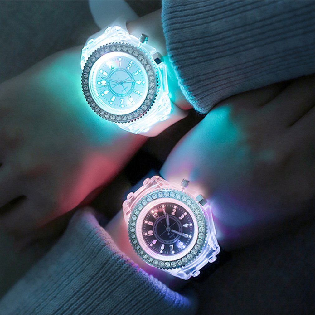 7 Color LED Flash Wrist Watch